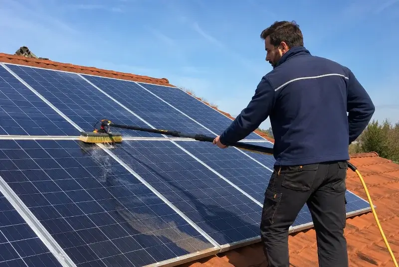 Nettoyage et entretien de panneaux solaires à l'Herbergement