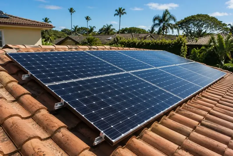 Installation de panneaux solaires à l'Herbergement